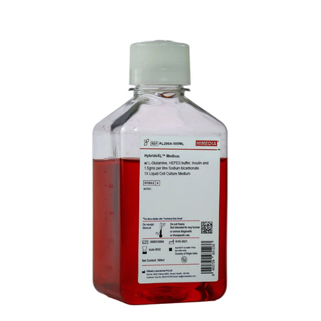HIMEDIA HybridoXLTM Medium w/ L-Glutamine, HEPES Buffer, Insulin and 1.5gms Per Litre Sodium Bicarbonate 1X Liquid Cell Culture Medium 500ML