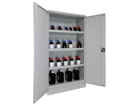 Ecosafe 2-Door Large Sheet Steel Safety Cabinet Gray - MSE Supplies LLC