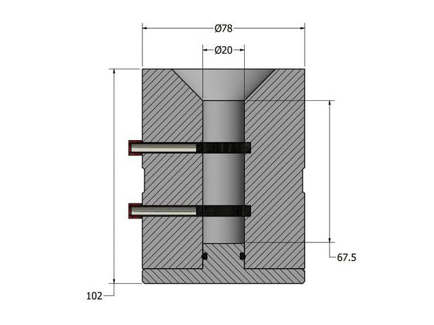 AMEL Conductivity Cell, Two Bgraphite Electrodes, Plastic Body, 4mm Banana Plug, For Pastes and Muds - MSE Supplies LLC
