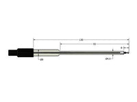 AMEL Combined Electrode, Platinum Tip and Ag/AgCl Reference Electrode, Glass Body, Ø4.5 x 93mm, LEMO Connector, for EC Minicell - MSE Supplies LLC