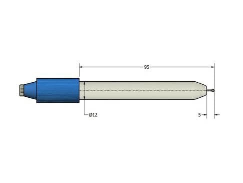 AMEL Platinum Tip Electrode, Glass Body, Ø12 X 95mm, 4mm Banana Plug, For Model 598, Electrochemical Products, AMEL, MSE Supplies