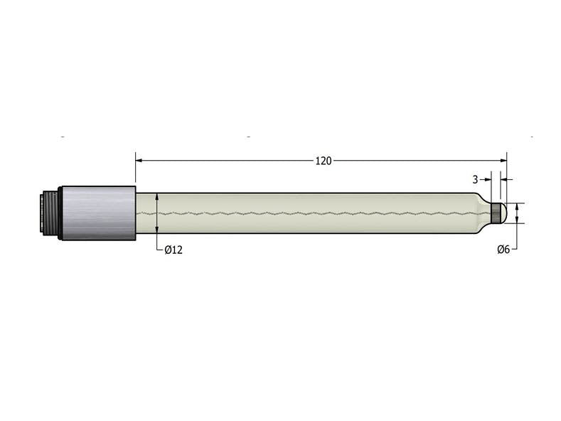 AMEL Platinum Ring Electrode, Glass Body, Ø12 X 120mm, S7 Connector - MSE Supplies LLC
