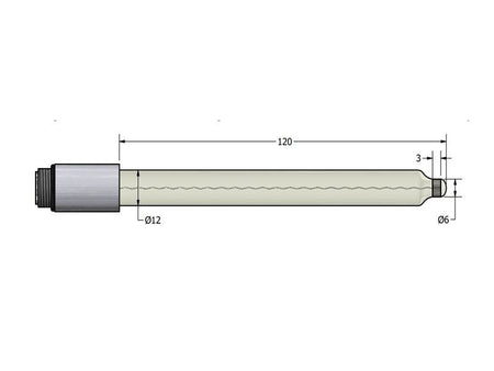AMEL Platinum Ring Electrode, Glass Body, Ø12 X 120mm, S7 Connector - MSE Supplies LLC