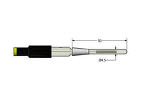 AMEL Platinum Tip Electrode, Glass Body, Ø4.5 X 50mm, 2mm Banana Plug - MSE Supplies LLC