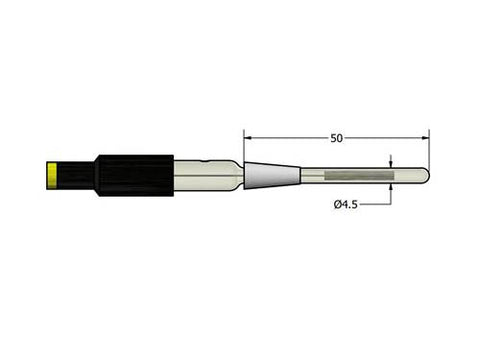 AMEL Platinum Tip Electrode, Glass Body, Ø4.5 X 50mm, 2mm Banana Plug - MSE Supplies LLC