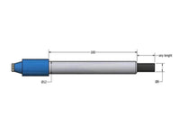 AMEL Graphite Tip Electrode Ø8mm, Plastic Body, Ø12 X 120mm, 4mm Banana Plug - MSE Supplies LLC