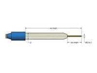 AMEL Gold Tip Electrode, Glass Body, Ø12, 4mm Banana Plug, Electrochemical Products, AMEL, MSE Supplies