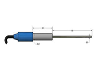 AMEL Thermometric Probe, Stainless Steel Body, Ø12 X 125mm, 0-100°C, Through Cable - MSE Supplies LLC