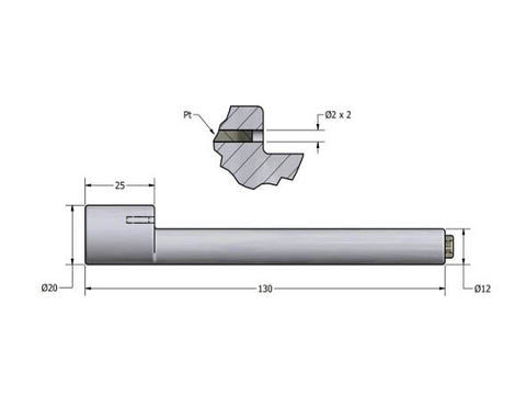 AMEL Platinum Tip Electrode, Plastic Body, 4mm Banana Plug, For Analysis On Small Powder Volumes, Electrochemical Products, AMEL, MSE Supplies
