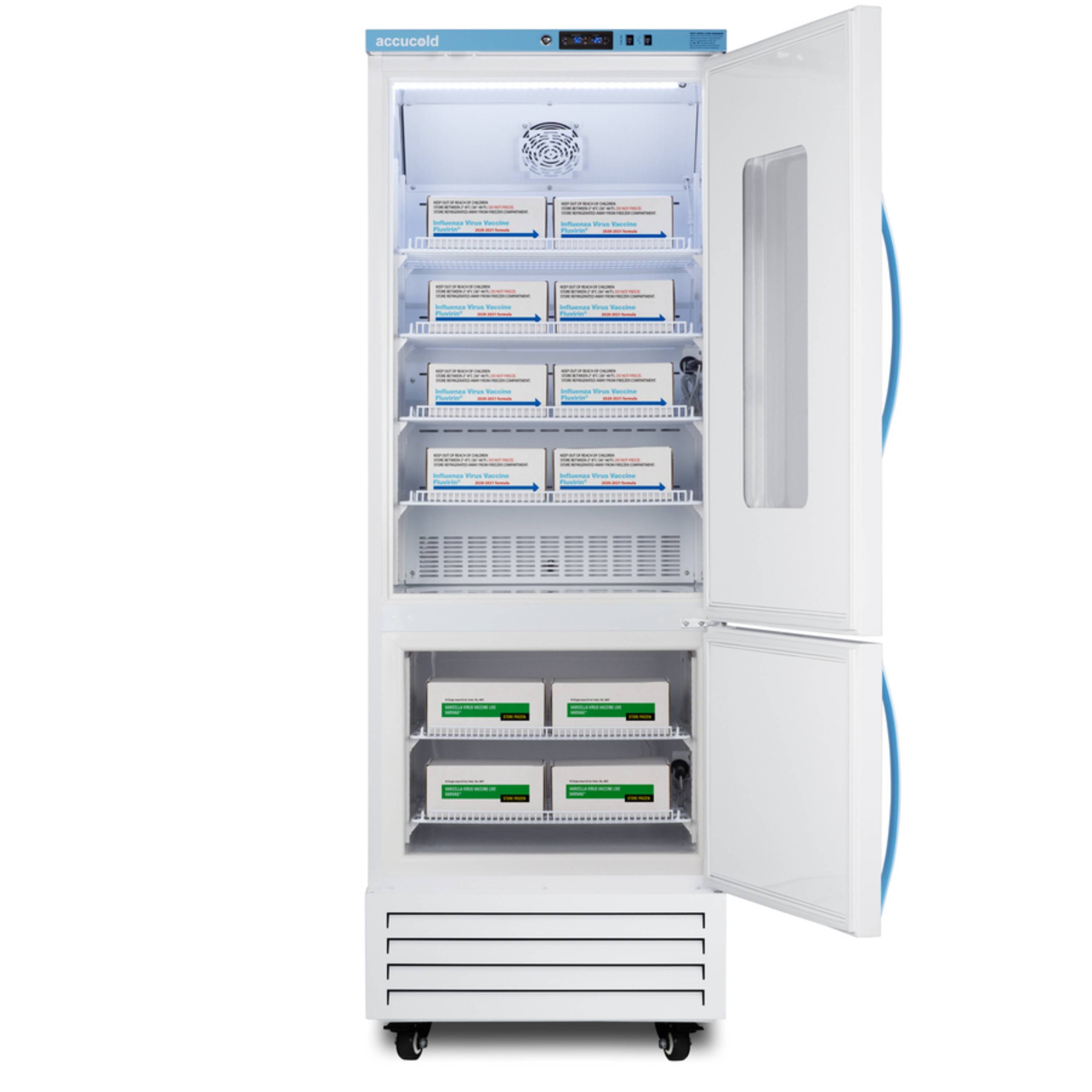 Accucold 18 Cu.Ft. Glass Door Vaccine Refrigerator w/ NIST Logger + Power-Loss Alarm
