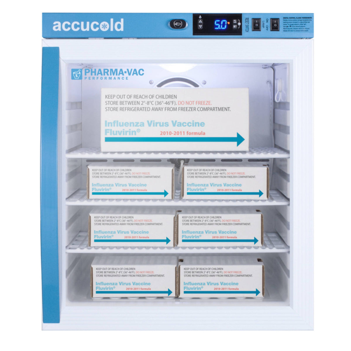 Accucold 1 Cu.Ft. Compact Vaccine Refrigerator, Glass Door