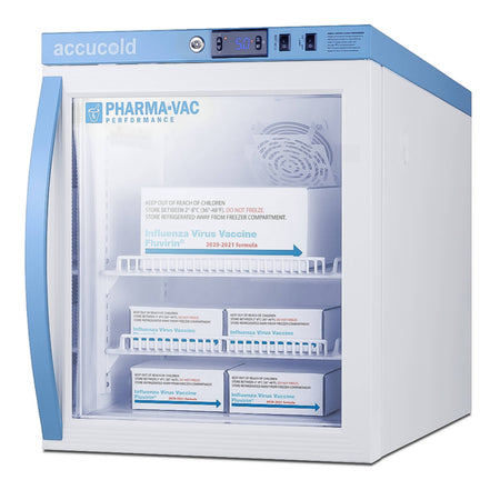 Accucold 1.94 Cu.Ft. Compact Vaccine Refrigerator, Glass Door w/ DL2B