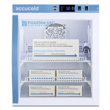 Accucold 1.94 Cu.Ft. Compact Vaccine Refrigerator, Glass Door w/ DL2B