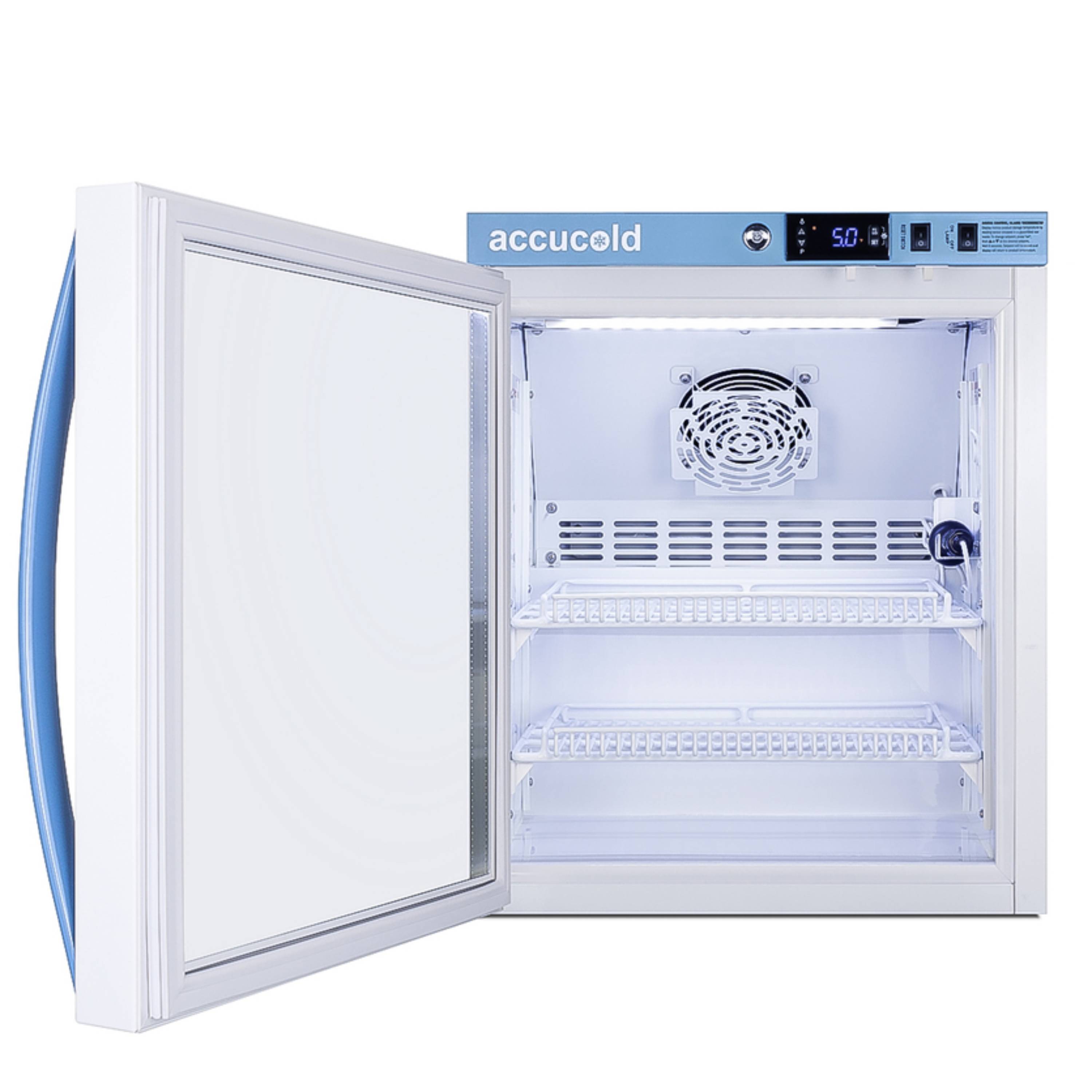 Accucold 1.94 Cu.Ft. Compact Vaccine Refrigerator, Glass Door w/ DL2B