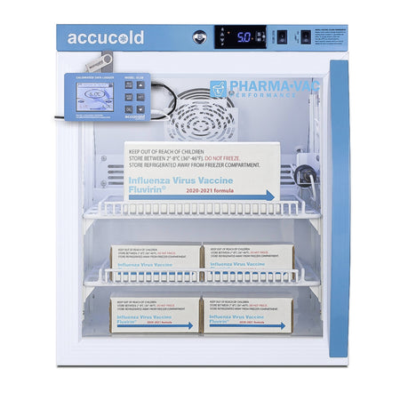Accucold 1.94 Cu.Ft. Compact Vaccine Refrigerator, Glass Door w/ DL2B