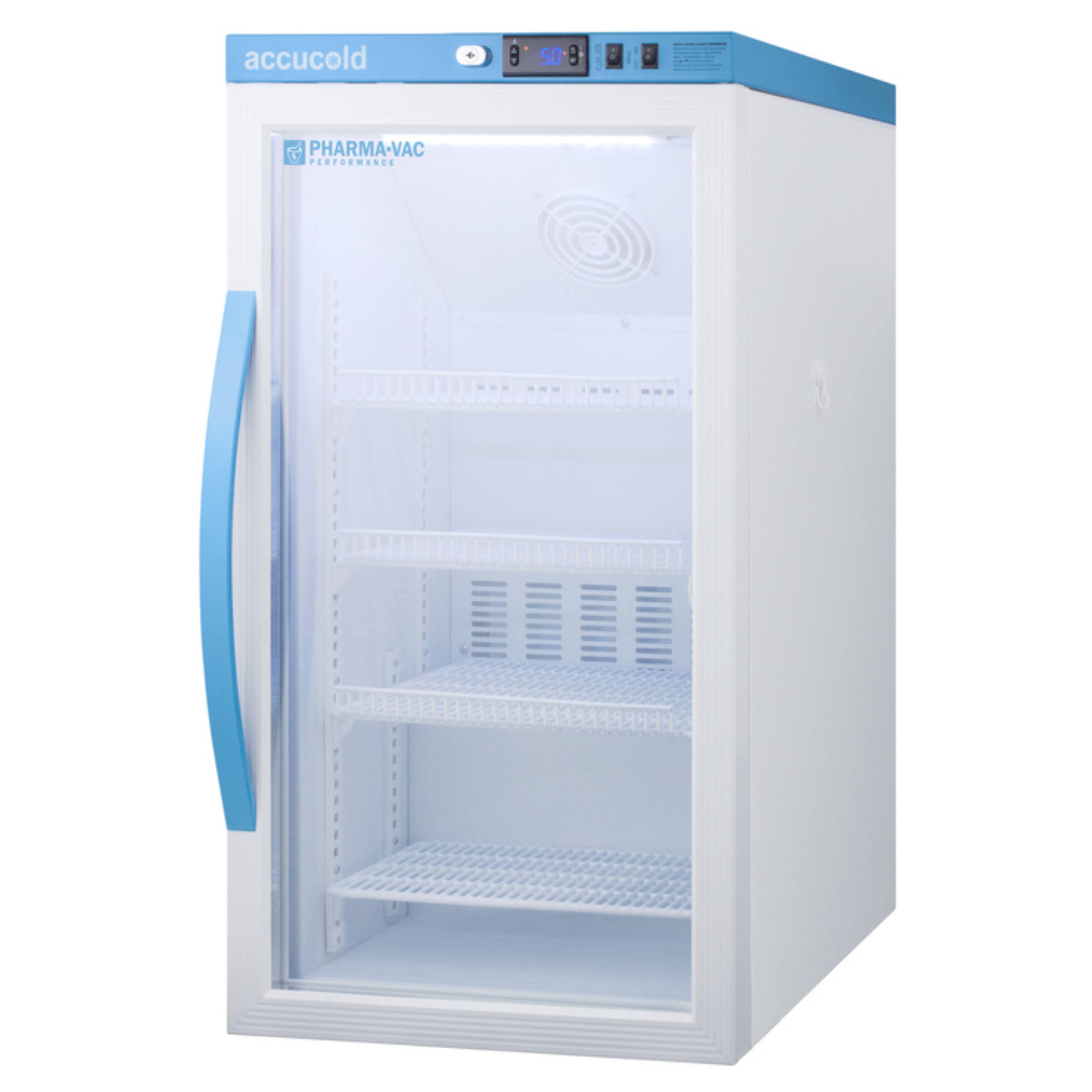 Accucold 3 Cu.Ft. Counter Height Vaccine Refrigerator, Glass Door