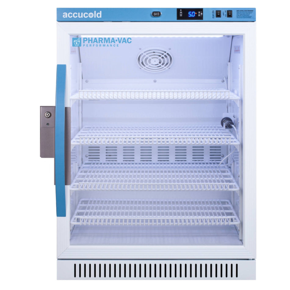 Accucold 6 Cu.Ft. ADA Height Vaccine Refrigerator, Glass Door