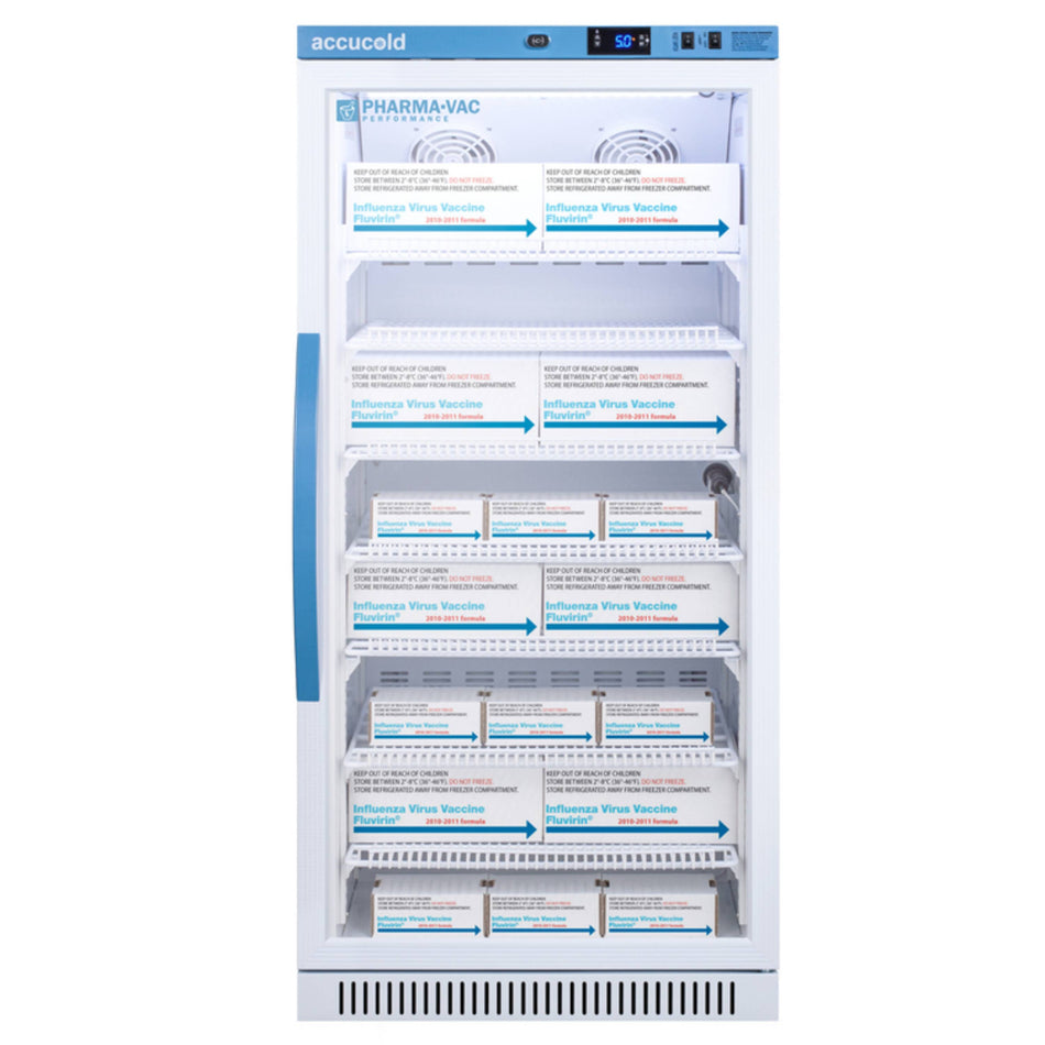 Accucold 8 Cu.Ft. Upright Vaccine Refrigerator, Glass Door