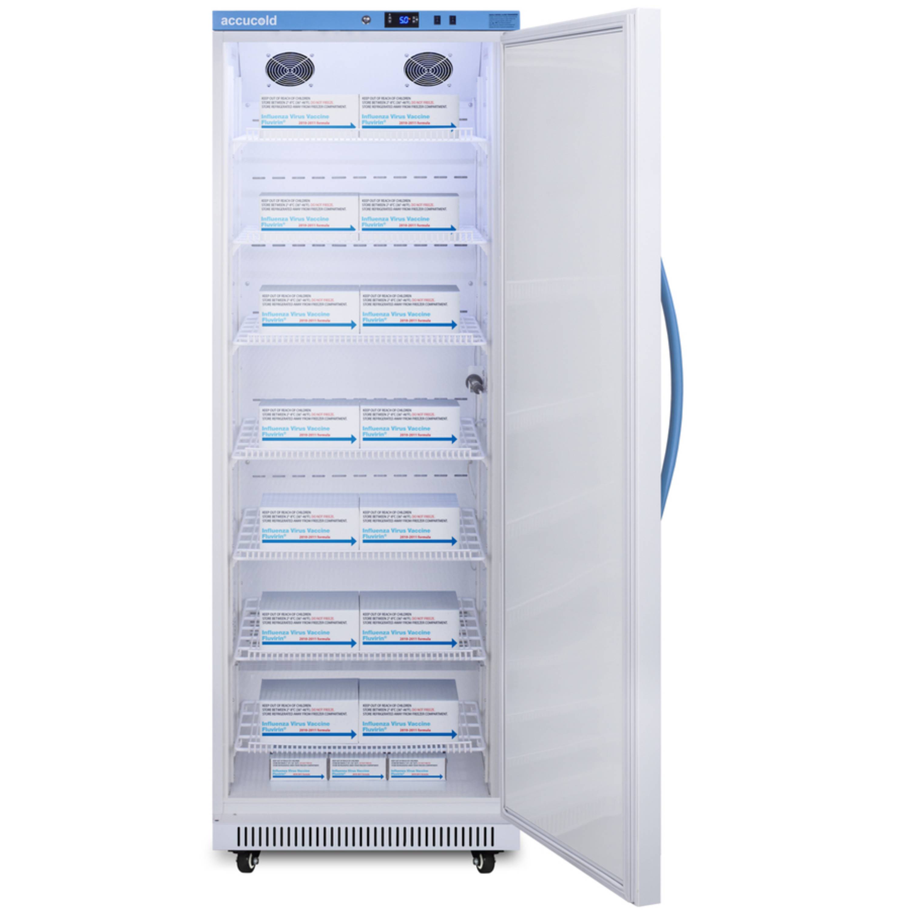 Accucold 18 Cu.Ft. Upright Vaccine Refrigerator w/ NIST DL2B, Solid Door