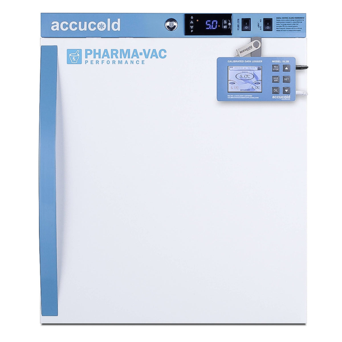 Accucold 1.94 Cu.Ft. Compact Vaccine Refrigerator, Solid Door w/ DL2B