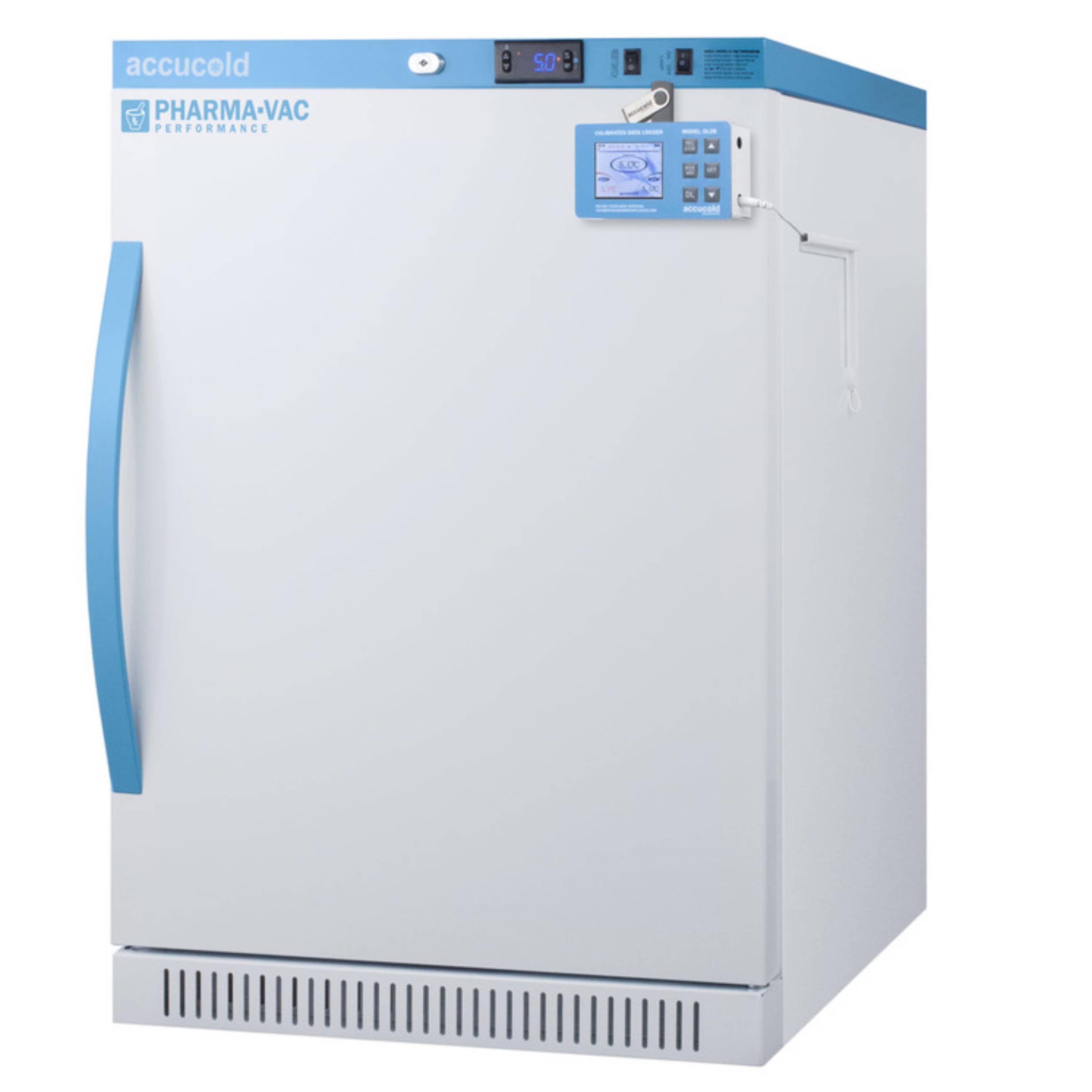 Accucold 6 Cu.Ft. ADA Height Vaccine Refrigerator, Solid Door w/ DL2B