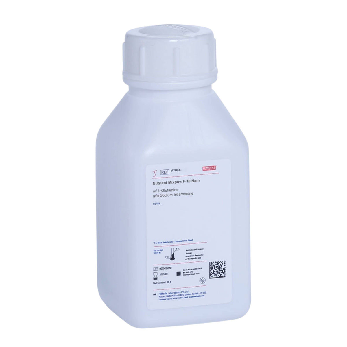 HIMEDIA Nutrient Mixture F-10 Ham w/ L-Glutamine w/o Sodium Bicarbonate 5L