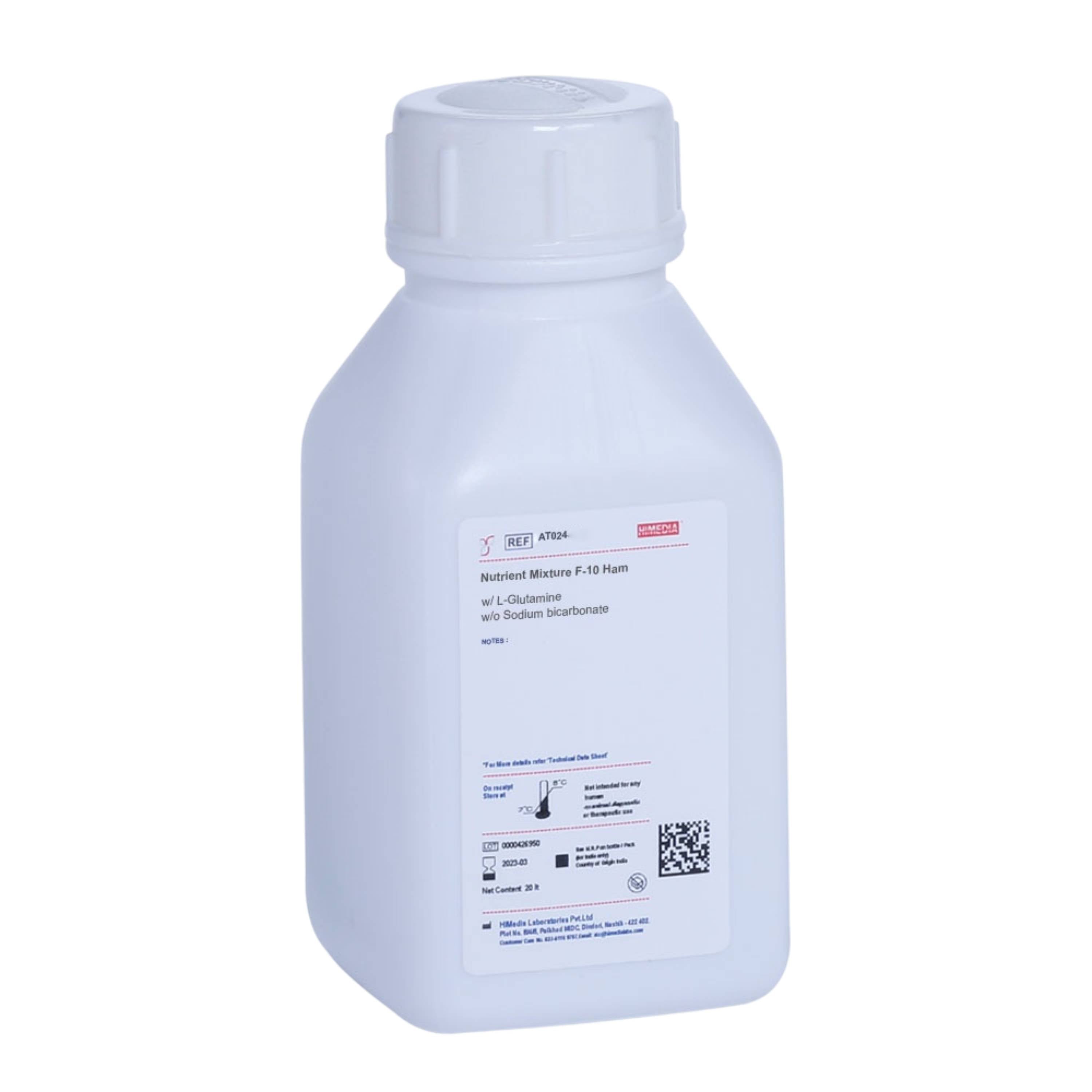 HIMEDIA Nutrient Mixture F-10 Ham w/ L-Glutamine w/o Sodium Bicarbonate 5L