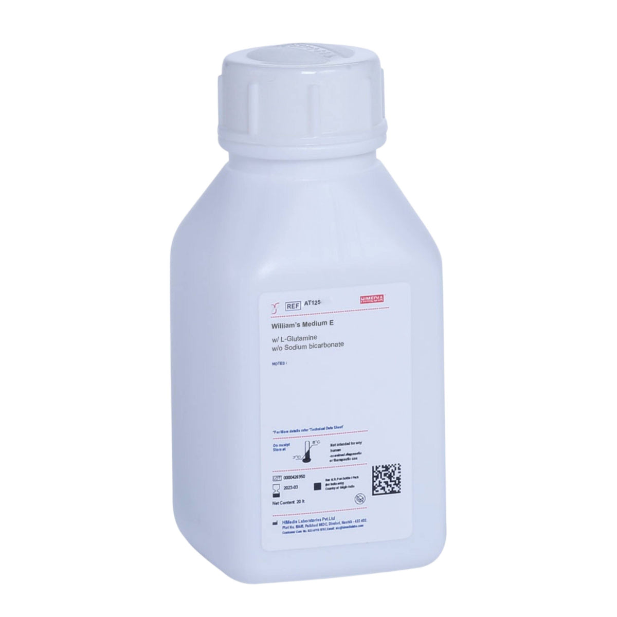 HIMEDIA William’s Medium E w/ L-Glutamine w/o Sodium Bicarbonate 10X1L