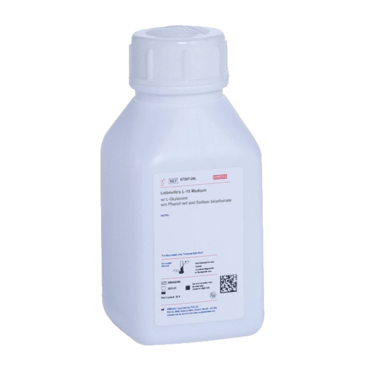 HIMEDIA Leibovitz’s L-15 Medium w/ L-Glutamine w/o Phenol Red and Sodium Bicarbonate 10X1L, 20L, 5L