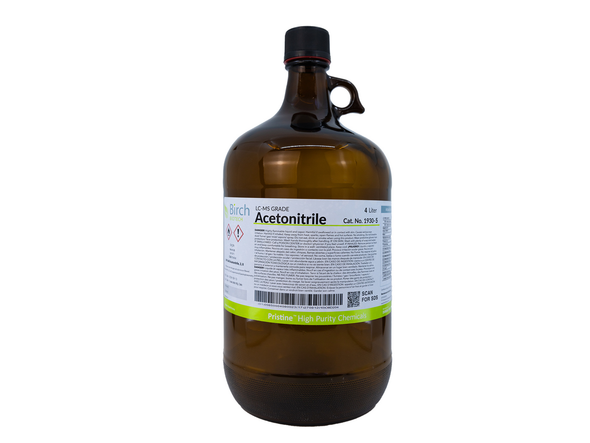 Birch Biotech PRISTINE Acetonitrile, LC-MS Grade, Reagents, Birch Biotech, MSE Supplies