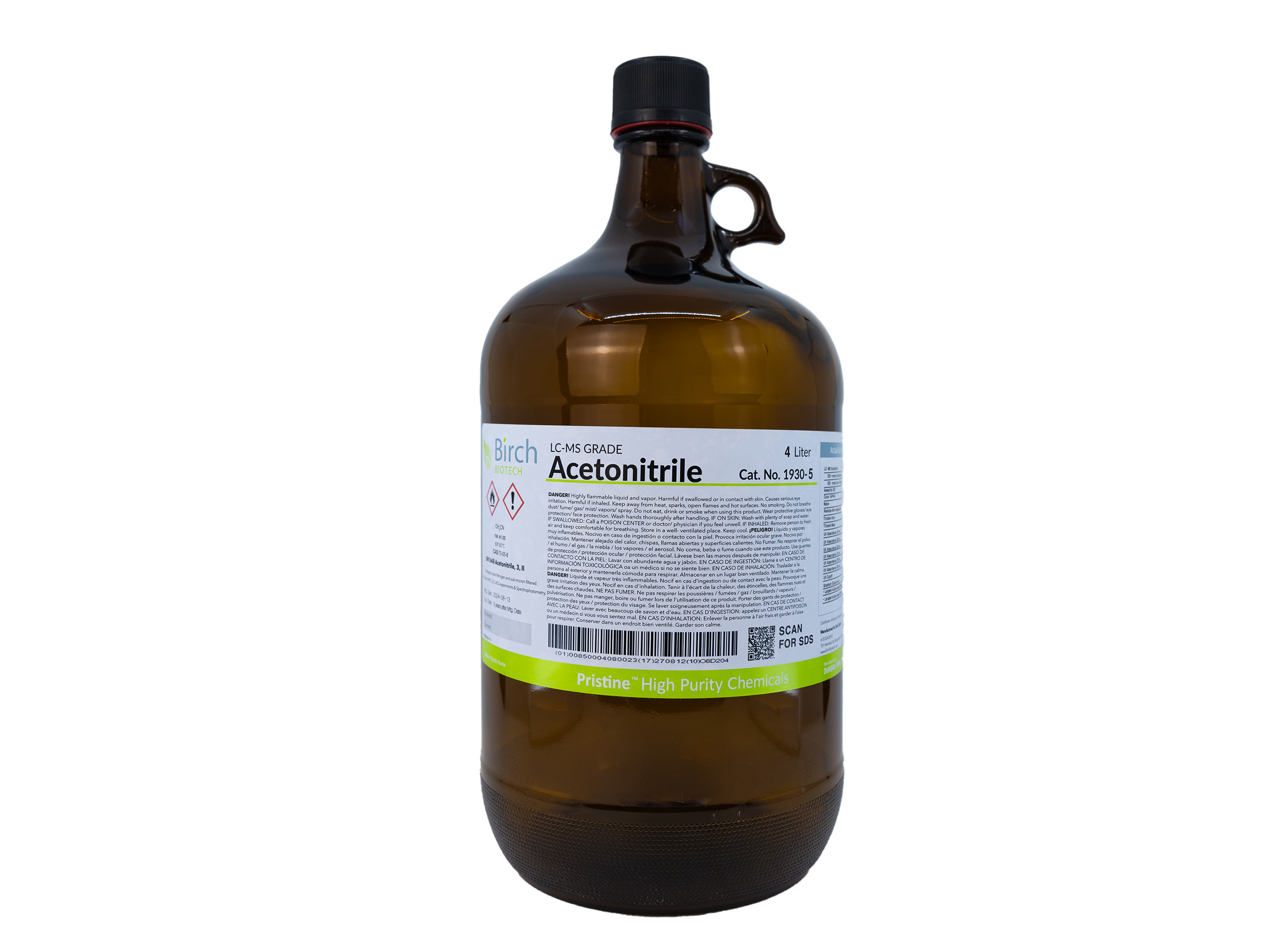 Birch Biotech PRISTINE Acetonitrile, LC-MS Grade, Reagents, Birch Biotech, MSE Supplies