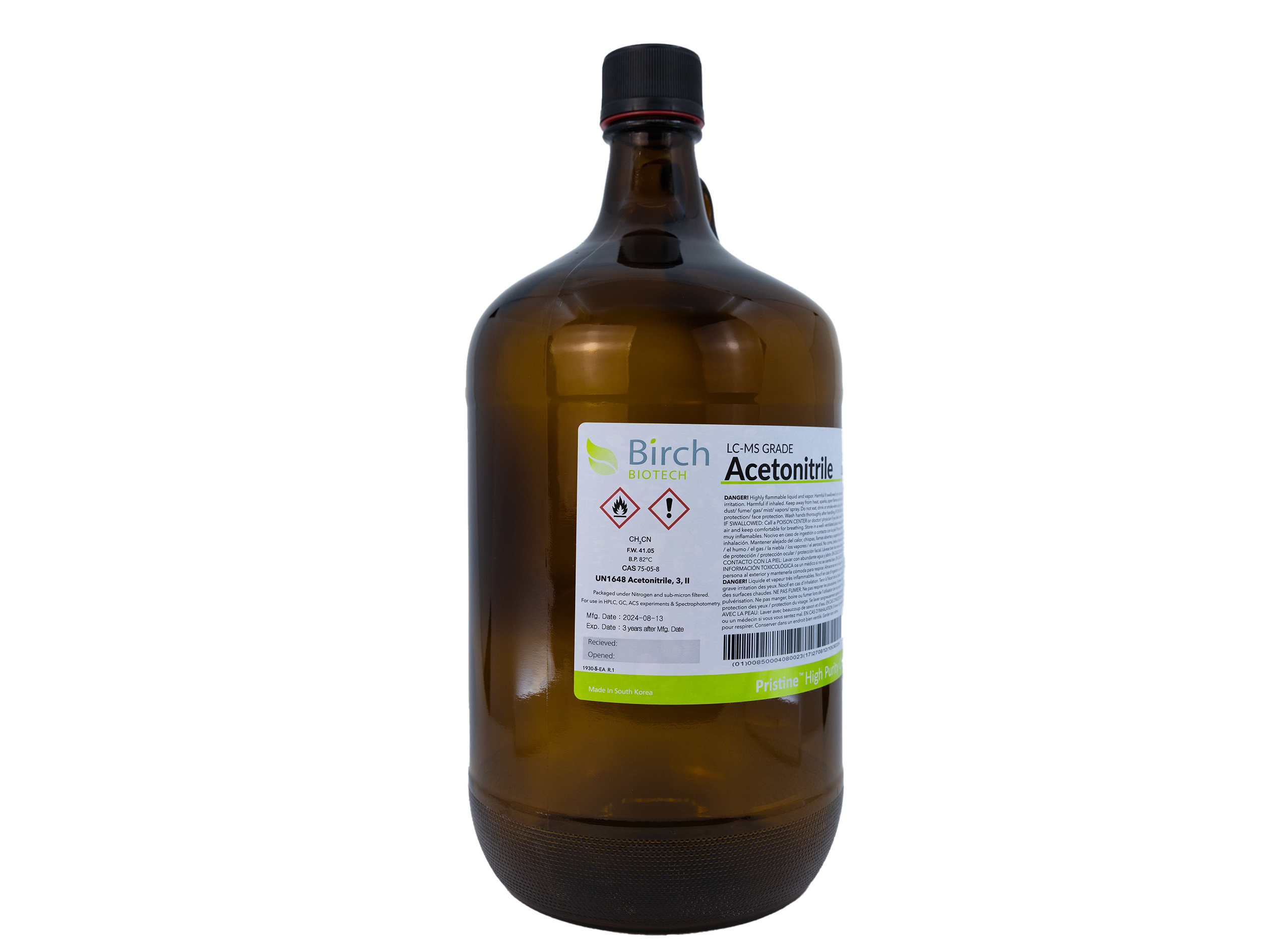 Birch Biotech PRISTINE Acetonitrile, LC-MS Grade, Reagents, Birch Biotech, MSE Supplies