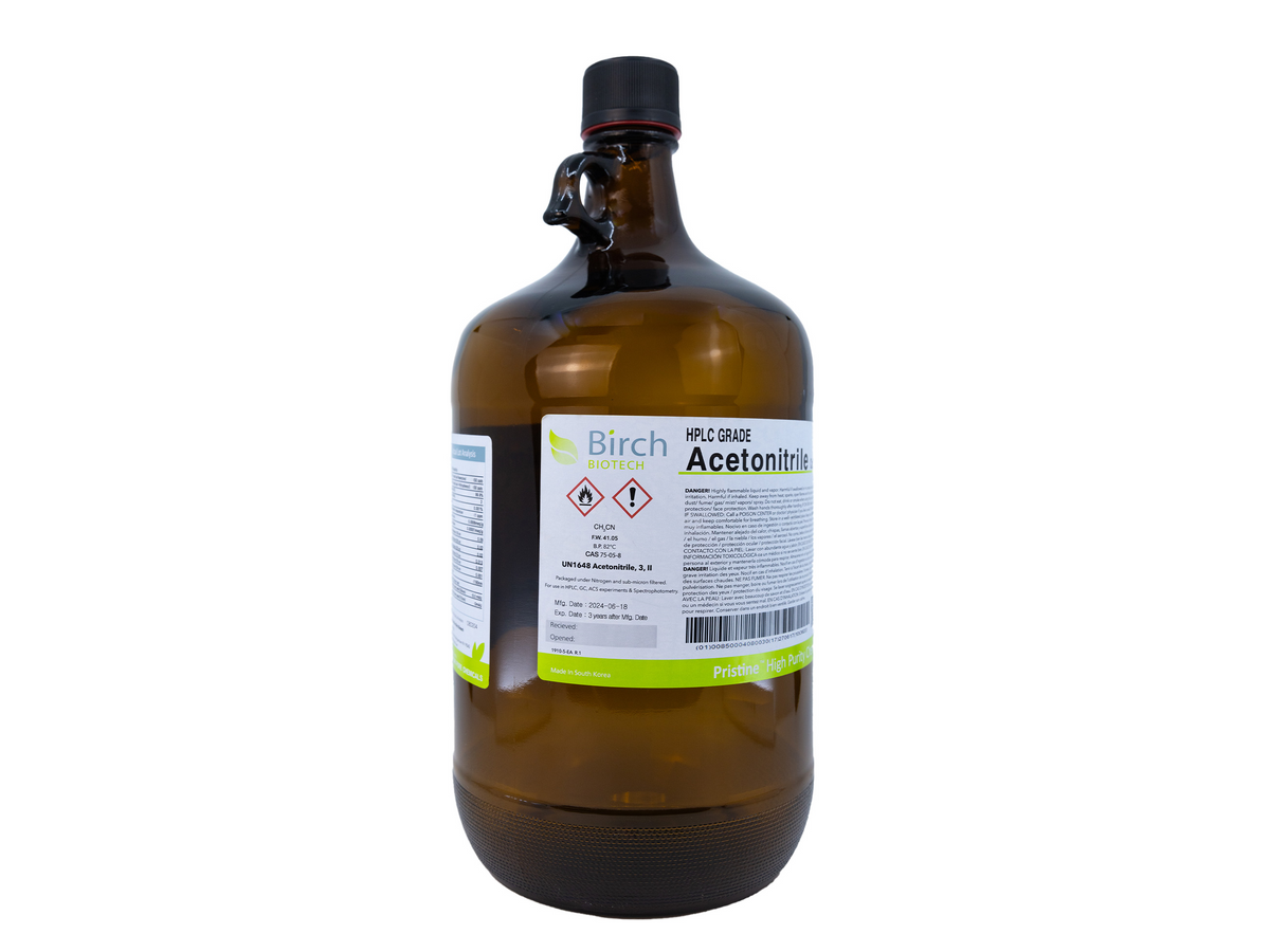 Birch Biotech PRISTINE Acetonitrile, HPLC Grade, Reagents, Birch Biotech, MSE Supplies