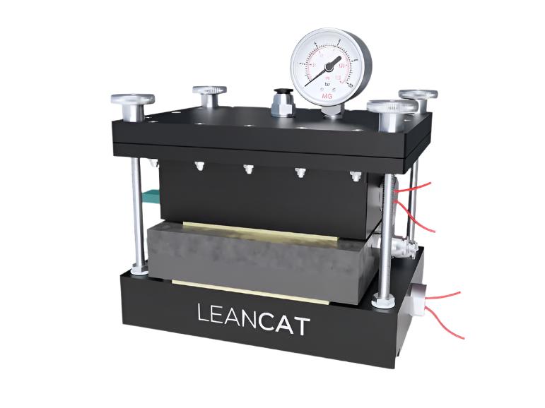 LEANCAT Air-pressed cell (50 cm²) - Titanium bipolar plates, heating cartridges 230 V, Electrochemical Products, LEANCAT Water Electrolyzer, MSE Supplies