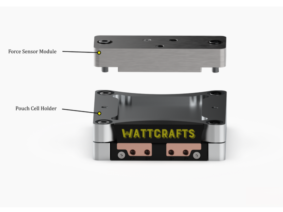 Wattcrafts Force Sensor Module - Pouch Cell Holder - MSE Supplies LLC