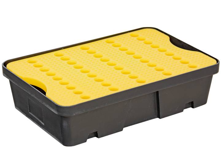 Ecosafe Containment Sump Built in Black Polyethylene + Perforated Cover Plate - 20L - MSE Supplies LLC