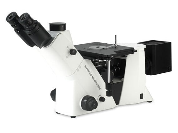 MSE PRO Inverted Trinocular Metallurgical Microscope (With Infinite Plan Bright Field and Dark Field Objective 5X, 10X, 20X, 50X), Biological Microscopes, MSE Supplies LLC, MSE Supplies