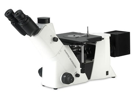 MSE PRO Inverted Trinocular Metallurgical Microscope (With Infinite Plan Bright Field and Dark Field Objective 5X, 10X, 20X, 50X), Biological Microscopes, MSE Supplies LLC, MSE Supplies