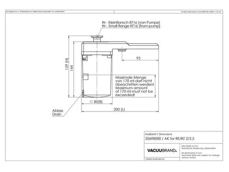 BrandTech AK for RE/RZ 2/2.5 Separator Inlet Side - MSE Supplies LLC