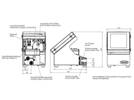 BrandTech VACUU·SELECT Complete Controller Benchtop Device - MSE Supplies LLC