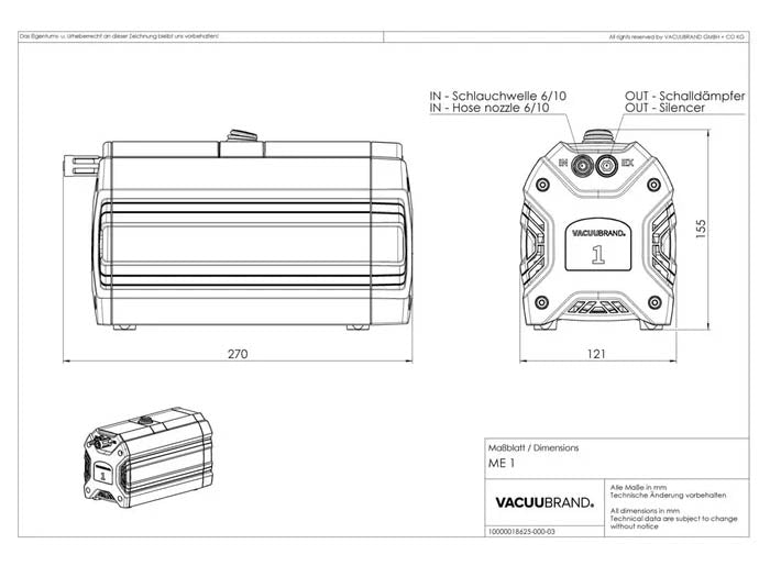 BrandTech ME 1 Diaphragm Pump - MSE Supplies LLC