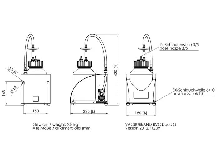 BrandTech BVC Basic G Fluid Aspiration System - MSE Supplies LLC