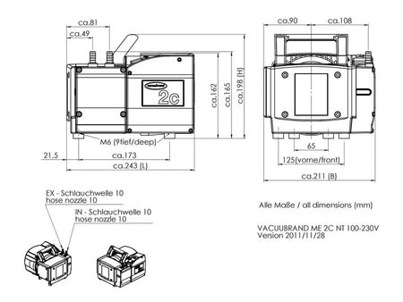 BrandTech ME 2C NT Chemistry Diaphragm Pump - MSE Supplies LLC