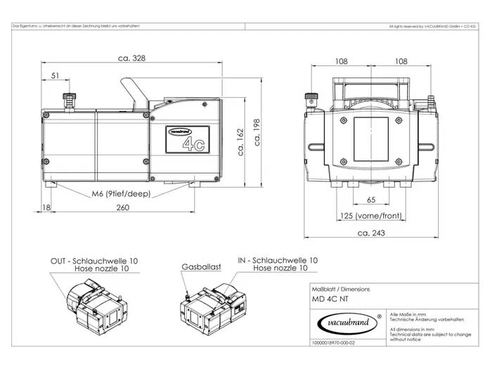 BrandTech MD 4C NT Chemistry Diaphragm Pump - MSE Supplies LLC