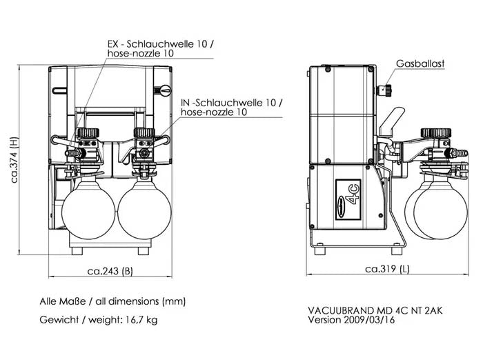 BrandTech MD 4C NT +2AK Chemistry Vacuum System - MSE Supplies LLC