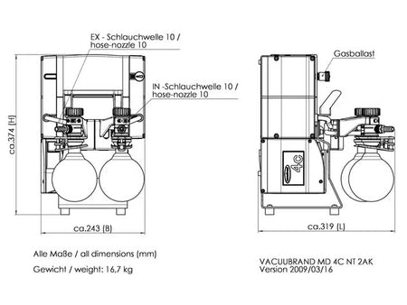 BrandTech MD 4C NT +2AK Chemistry Vacuum System - MSE Supplies LLC