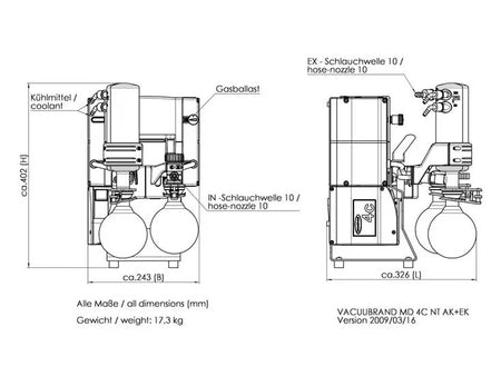 BrandTech MD 4C NT +AK+EK Chemistry Vacuum System - MSE Supplies LLC