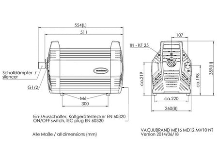 BrandTech MD 12 NT Diaphragm Pump - MSE Supplies LLC