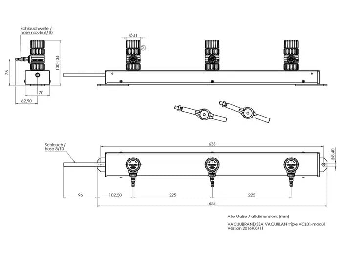 BrandTech 3 x VCL 01 VACUU·LAN® Mini-Network - MSE Supplies LLC