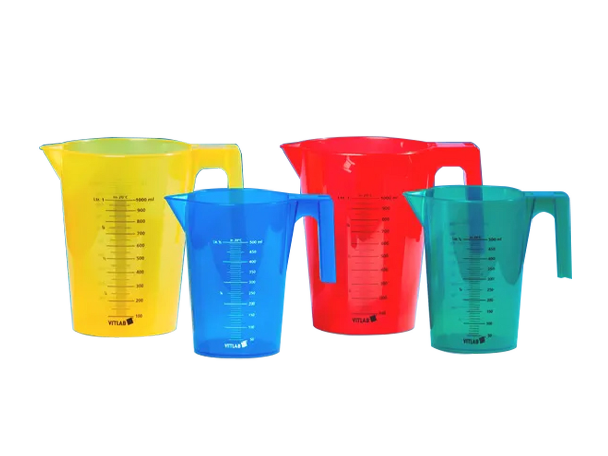 BrandTech Graduated Beakers, PP, Nesting, Coloured - MSE Supplies LLC